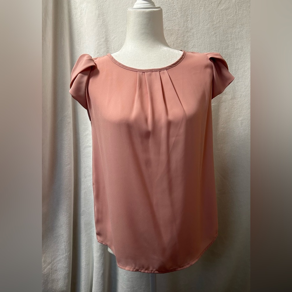 Pink Puff Sleeve Blouse with Relaxed Fit